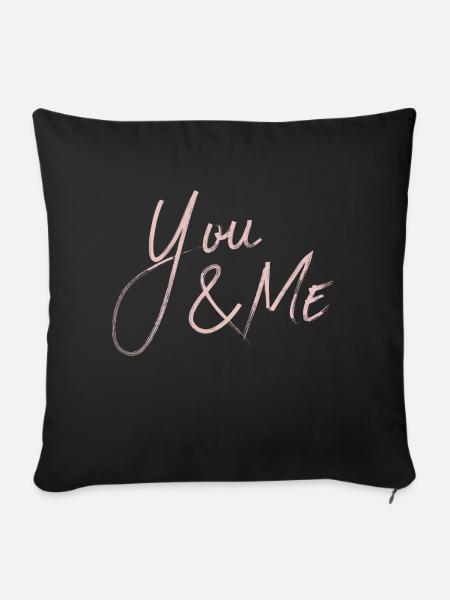 YOU & ME - Sofakissenbezug 45 x 45 cm - Schwarz