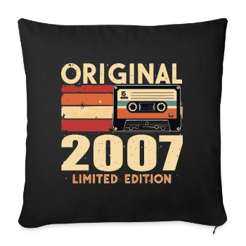 Geburtstag 2007 - Legendär Seit 2007 Geschenk 2007 - Sofakissenbezug 45 x 45 cm - Schwarz - Vorne