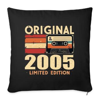 Birthday 2005 - Legendary since 2005 Gift 2005 - Sofa pillowcase 17,3'' x 17,3'' (45 x 45 cm) - black - Front