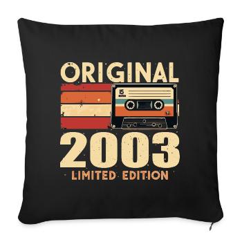 Geburtstag 2003 - Legendär Seit 2003 Geschenk 2003 - Sofakissenbezug 45 x 45 cm - Schwarz - Vorne
