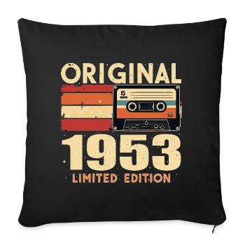 Geburtstag 1953 - Legendär Seit 1953 Geschenk 1953 - Sofakissenbezug 45 x 45 cm - Schwarz - Vorne