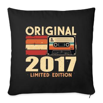 Birthday 2017 - Legendary since 2017 Gift 2017 - Sofa pillowcase 17,3'' x 17,3'' (45 x 45 cm) - black - Front