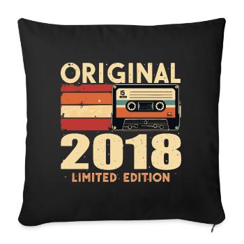 Birthday 2018 - Legendary since 2018 Gift 2018 - Sofa pillowcase 17,3'' x 17,3'' (45 x 45 cm) - black - Front