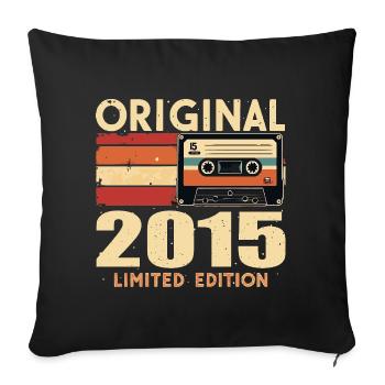 Anniversaire 2015 - Légendaire depuis 2015 Cadeau 2015 - Housse de coussin décorative 45 x 45 cm - noir - Devant