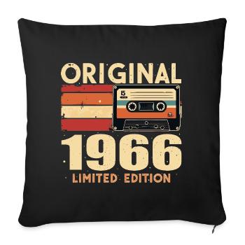Birthday 1966 - Legendary since 1966 Gift 1966 - Sofa pillowcase 17,3'' x 17,3'' (45 x 45 cm) - black - Front