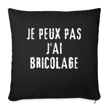Ich kann nicht DIY - Sofakissenbezug 45 x 45 cm - Schwarz - Vorne