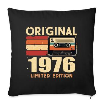 Birthday 1976 - Legendary since 1976 Gift 1976 - Sofa pillowcase 17,3'' x 17,3'' (45 x 45 cm) - black - Front