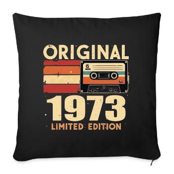 Birthday 1973 - Legendary since 1973 Gift 1973 - Sofa pillowcase 17,3'' x 17,3'' (45 x 45 cm) - black - Front
