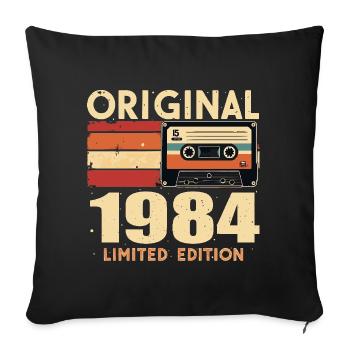 Birthday 1984 - Legendary since 1984 Gift 1984 - Sofa pillowcase 17,3'' x 17,3'' (45 x 45 cm) - black - Front