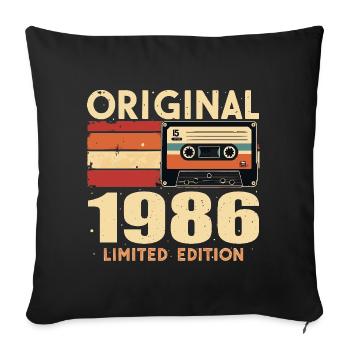 Birthday 1986 - Legendary since 1986 Gift 1986 - Sofa pillowcase 17,3'' x 17,3'' (45 x 45 cm) - black - Front