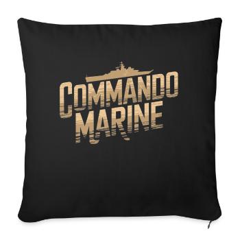 Commando Marine - Housse de coussin décorative 45 x 45 cm - noir - Devant