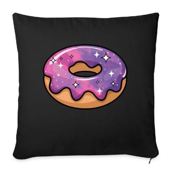 Beignet de la galaxie cosmique - Housse de coussin décorative 45 x 45 cm - noir - Devant
