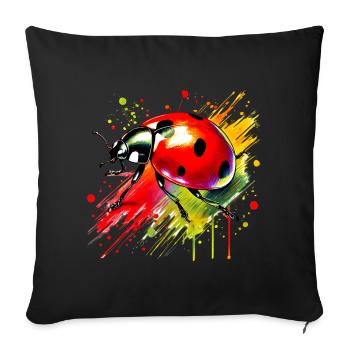 Coccinelle - Housse de coussin décorative 45 x 45 cm - noir - Devant