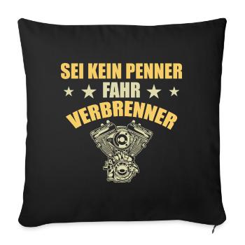 Combustion Engine Car Saying - Sofa pillowcase 17,3'' x 17,3'' (45 x 45 cm) - black - Front