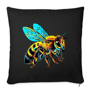 Abeille - Housse de coussin décorative 45 x 45 cm - noir - Devant