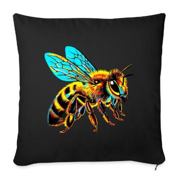 Biene - Sofakissenbezug 45 x 45 cm - Schwarz - Vorne