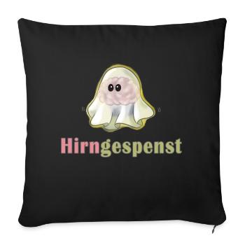Hirngespenst - Sofakissenbezug 45 x 45 cm - Schwarz - Vorne