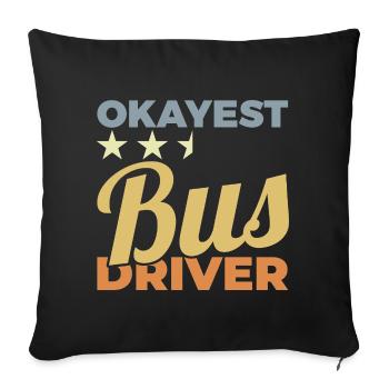 Durchschnittlicher Busfahrer - Sofakissenbezug 45 x 45 cm - Schwarz - Vorne