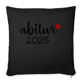 Abitur 2025 - Housse de coussin décorative 45 x 45 cm - noir - Devant