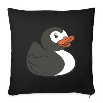 Bath Duck Penguins Love squeaky Duck - Sofa pillowcase 17,3'' x 17,3'' (45 x 45 cm) - black - Front