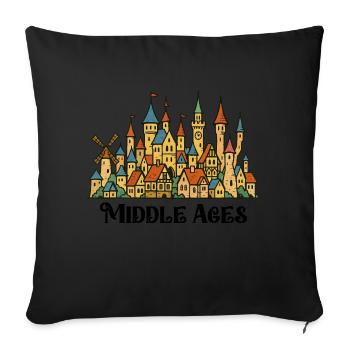 Castle Village Castle - Sofa pillowcase 17,3'' x 17,3'' (45 x 45 cm) - black - Front