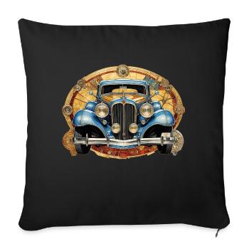Oldtimer - Sofakissenbezug 45 x 45 cm - Schwarz - Vorne