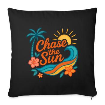 chase the sun | Sommer Design - Sofakissenbezug 45 x 45 cm - Schwarz - Vorne