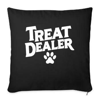Dog Treat Funny - Sofa pillowcase 17,3'' x 17,3'' (45 x 45 cm) - black - Front