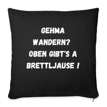Brettljause - Sofakissenbezug 45 x 45 cm - Schwarz - Vorne