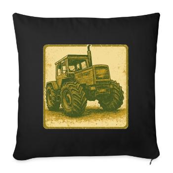 Mordeur de champ - Housse de coussin décorative 45 x 45 cm - noir - Devant