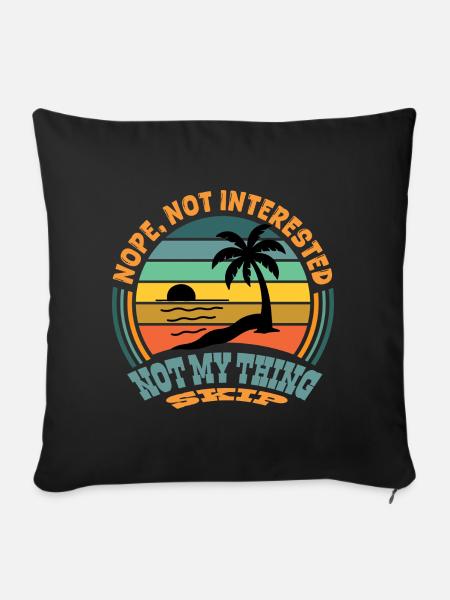 Lustiges T-Shirt – Nicht Mein Problem, Skip, Langw - Sofakissenbezug 45 x 45 cm - Schwarz
