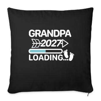 Grandpa 2027 Baby Feet - Sofa pillowcase 17,3'' x 17,3'' (45 x 45 cm) - black - Front