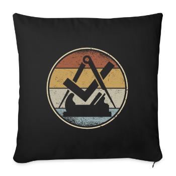 Carpenter Carpenter Guild Sign Craft Guild - Sofa pillowcase 17,3'' x 17,3'' (45 x 45 cm) - black - Front