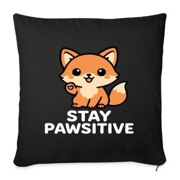 Pawsitiv - Sofakissenbezug 45 x 45 cm - Schwarz - Vorne