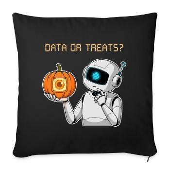 Data or Treats ? - Sofa pillowcase 17,3'' x 17,3'' (45 x 45 cm) - black - Front
