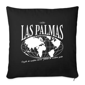 Las Palmas World Map Design - Sofa pillowcase 17,3'' x 17,3'' (45 x 45 cm) - black - Front