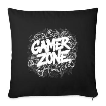 Arcade Graffiti Game On Geek Gamer Gamer Gift - Sofa pillowcase 17,3'' x 17,3'' (45 x 45 cm) - black - Front