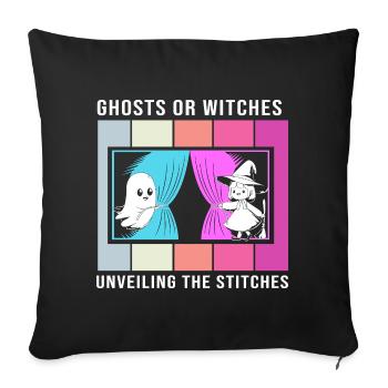 Halloween Gender Reveal - Sofa pillowcase 17,3'' x 17,3'' (45 x 45 cm) - black - Front
