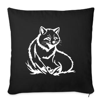 Fuchs T-shirt Geschenk - Sofakissenbezug 45 x 45 cm - Schwarz - Vorne