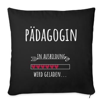 Pédagogue de l’éducation professionnelle étudiante - Housse de coussin décorative 45 x 45 cm - noir - Devant