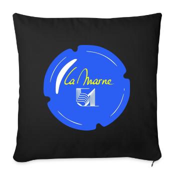 Capsule la Marne 51 - Housse de coussin décorative 45 x 45 cm - noir - Devant