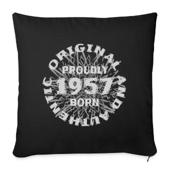 1957 - Sofa pillowcase 17,3'' x 17,3'' (45 x 45 cm) - black - Front