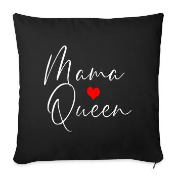Mama Reine Fête des Mères Femmes Autonomisation Élégant - Housse de coussin décorative 45 x 45 cm - noir - Devant