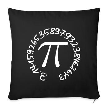 Pi - Housse de coussin décorative 45 x 45 cm - noir - Devant