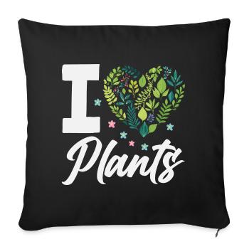 Garden & Plant Lovers Gifts - Sofa pillowcase 17,3'' x 17,3'' (45 x 45 cm) - black - Front