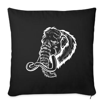 Mammutkopf Linienstil - Sofakissenbezug 45 x 45 cm - Schwarz - Vorne