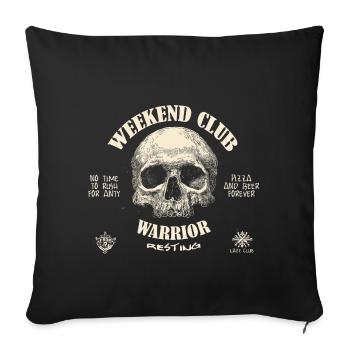 Skull Weekend Warrior Club - Sofa pillowcase 17,3'' x 17,3'' (45 x 45 cm) - black - Front