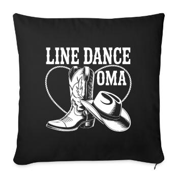 Line Dance Granny Boots - Sofa pillowcase 17,3'' x 17,3'' (45 x 45 cm) - black - Front