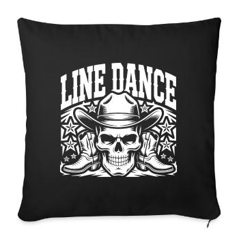 Line Dance Skull Cowboy - Sofa pillowcase 17,3'' x 17,3'' (45 x 45 cm) - black - Front