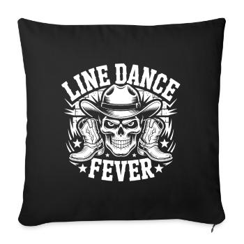 Line Dance Forever Skull - Sofa pillowcase 17,3'' x 17,3'' (45 x 45 cm) - black - Front